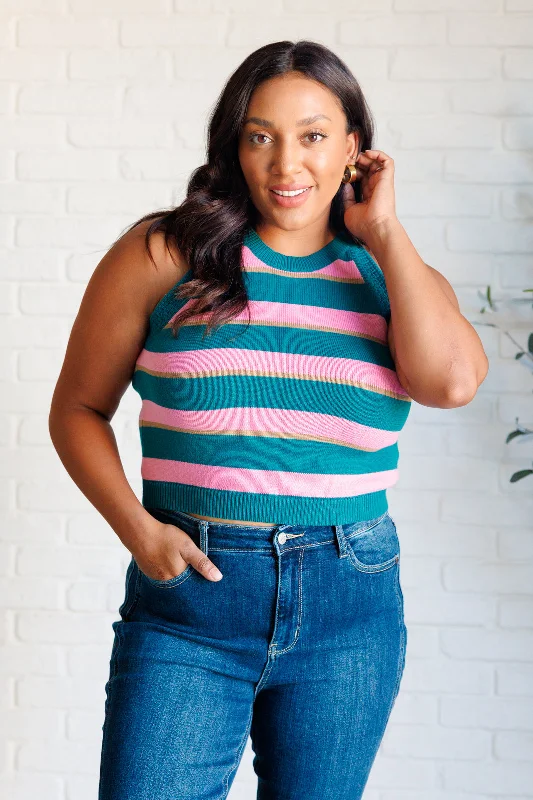Steals and Deals Scholarly Pursuits Knit Striped Tank
