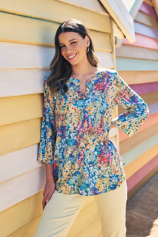 Price Buster Swing Hem Tunic - Summer Floral Print