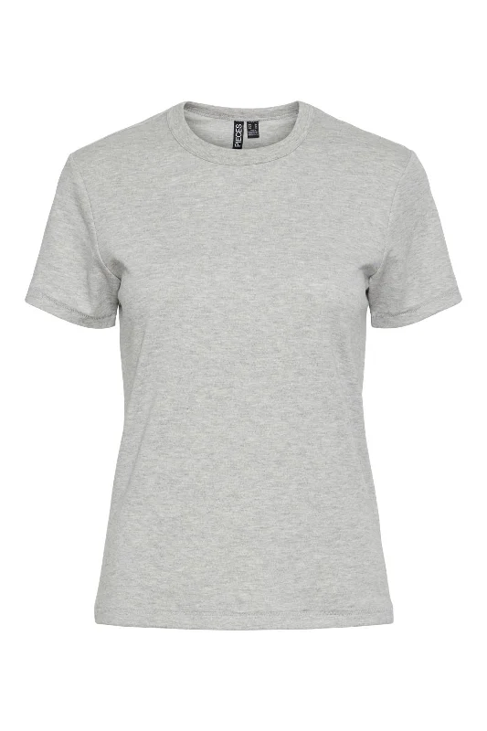 Exclusive Offer Pieces - Pcmara Ss Tee - 4551144 Light Grey Melange