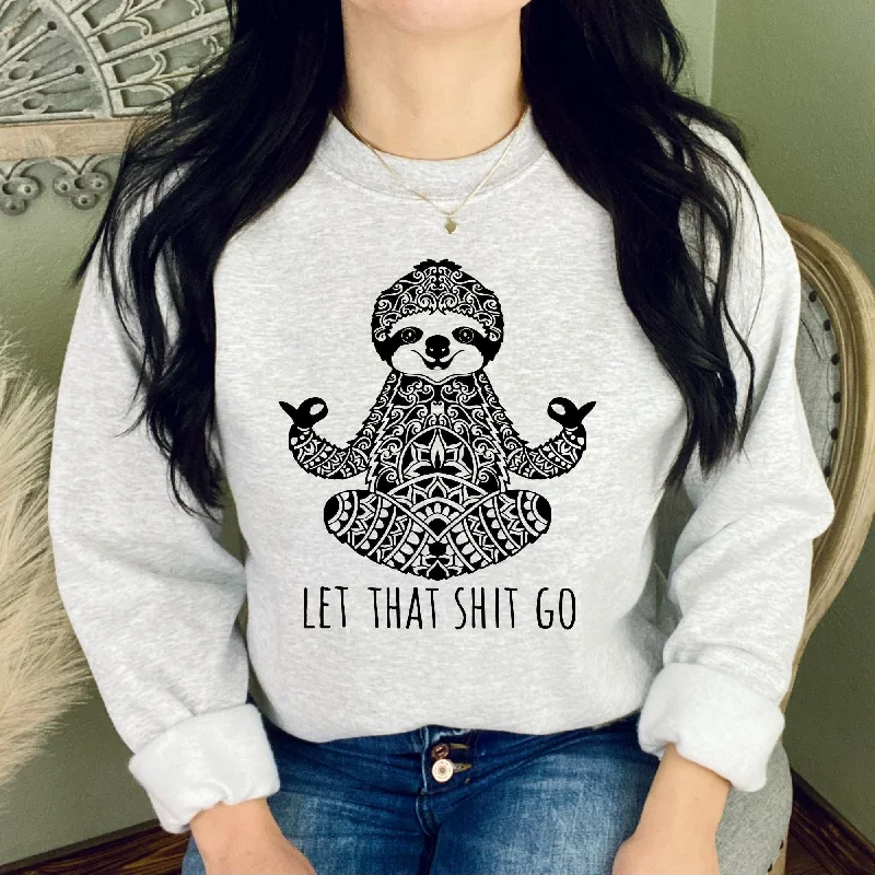Price Drop Zen Sloth Hoodie Meditating Yoga Sloth Crewneck Sweatshirt *UNISEX FIT*