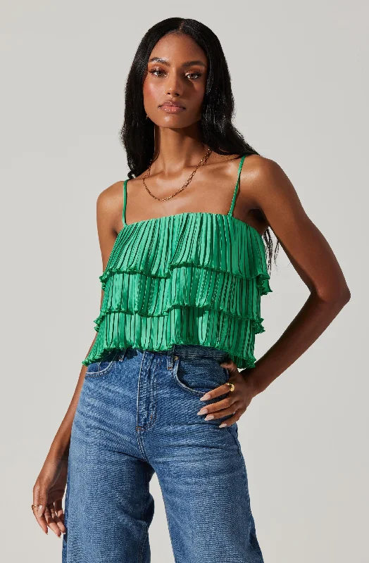 Sale Event Calita Pleated Tier Sleeveless Top