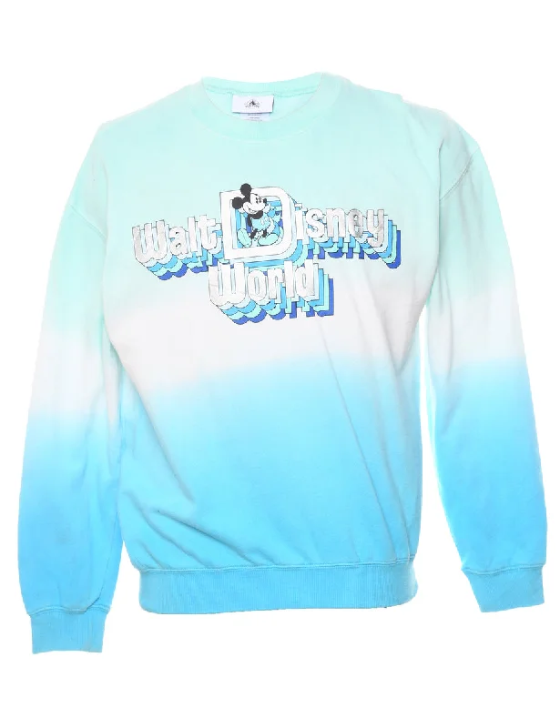 Weekend Offers That Tempt Micky Mouse Light Blue & White Disney Sweatshirt - S
