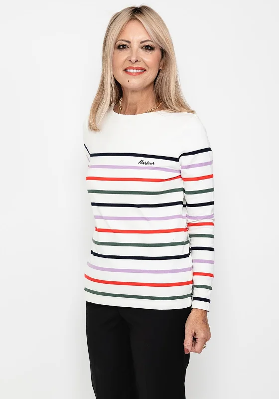 Can't Miss Barbour Womens Hawkins Top, Cloud Stripe
