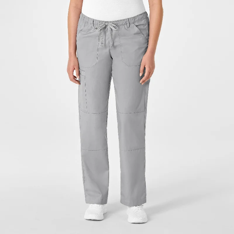 Mega Deal WonderWORK Women's Straight Leg Cargo Scrub Pant - Grey