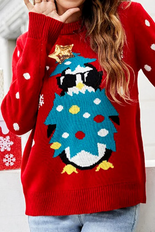 Sale Event WOMEN X MAS CHRISTMAS PRINTING LONG SWEATER