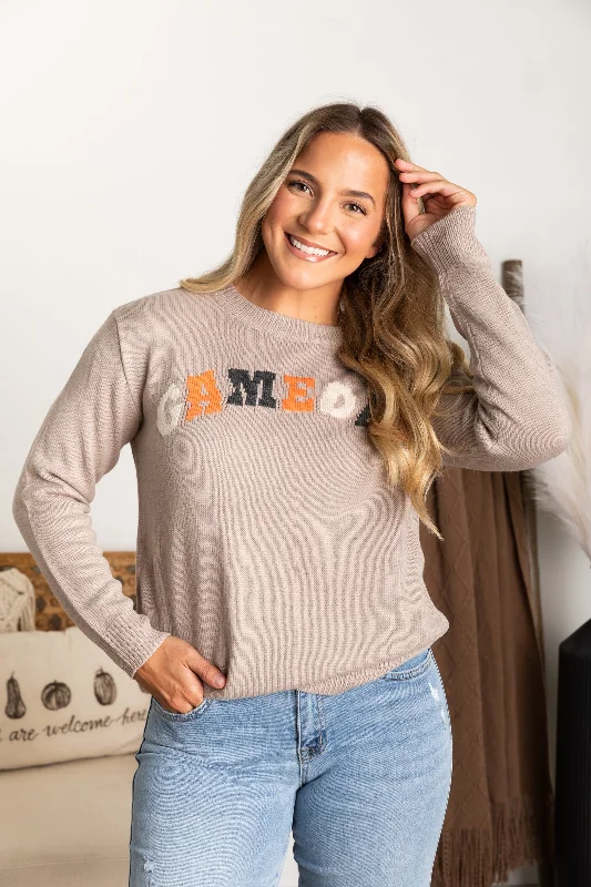 Weekend Offers You Can't Ignore Light Mocha Game Day Sweater