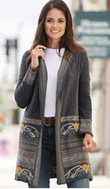 Great Bargain The colors of Scandinavia Hooded Cardigan
