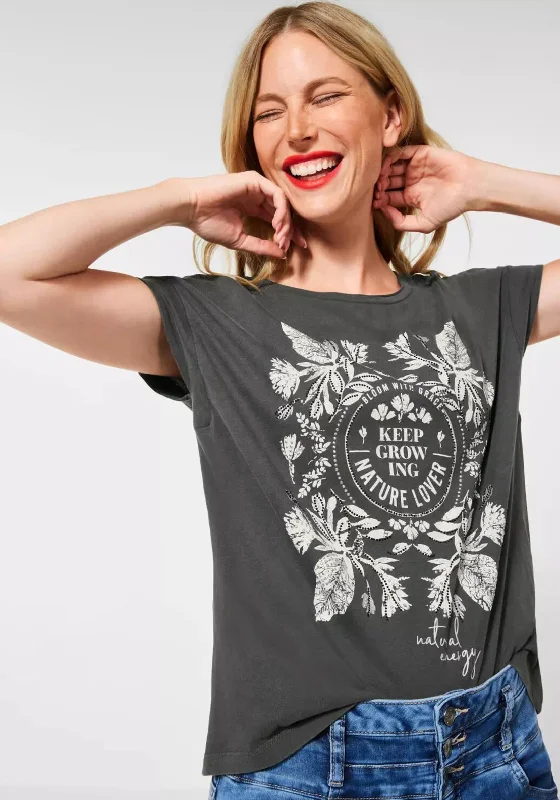 The Best Prices Street One Keep Growing Graphic T-Shirt, Dark Grey
