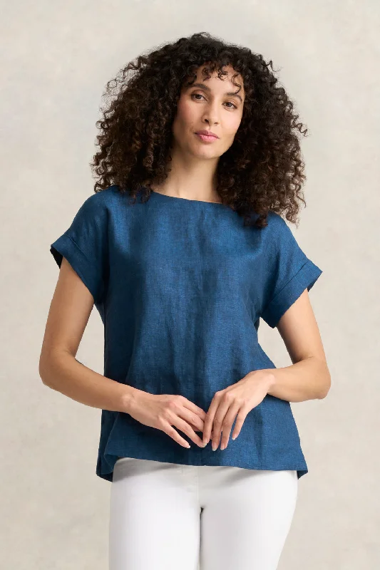 Huge Savings Linen Button Back Top