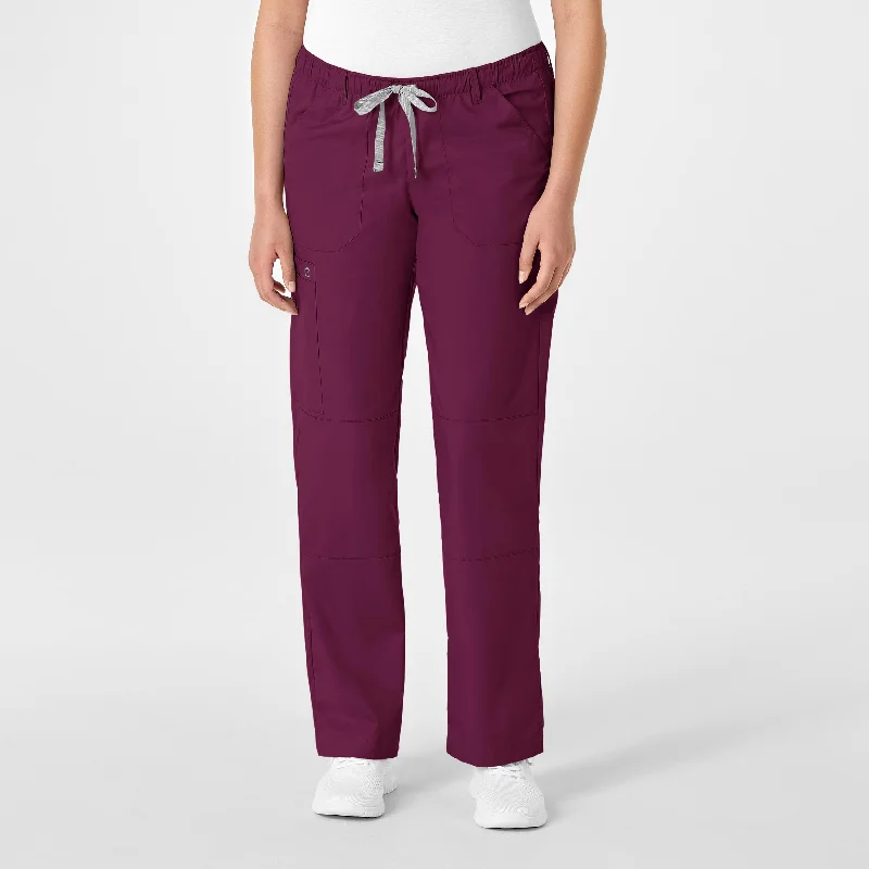 Unmissable Sale WonderWORK Women's Straight Leg Cargo Scrub Pant - Wine