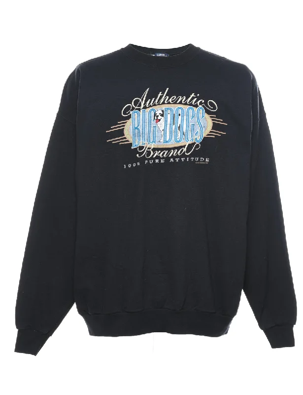 Weekend Savings Spectacular Black Big Dogs Animal Sweatshirt - XL