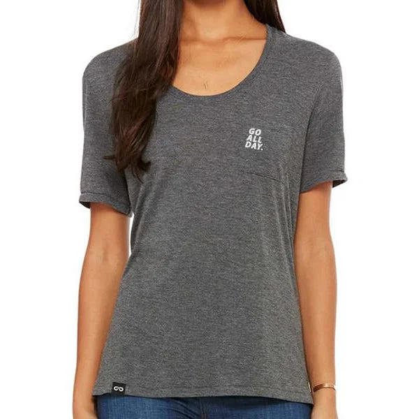 Price Drop Women's Flowy Pocket Tee (Heather Grey)