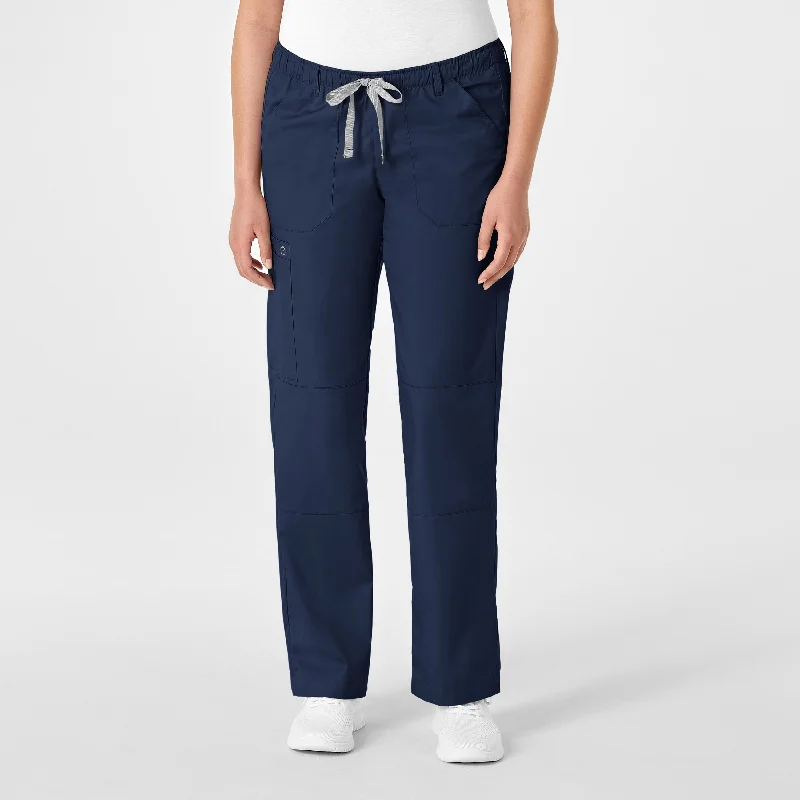 New Markdowns WonderWORK Women's Straight Leg Cargo Scrub Pant - Navy