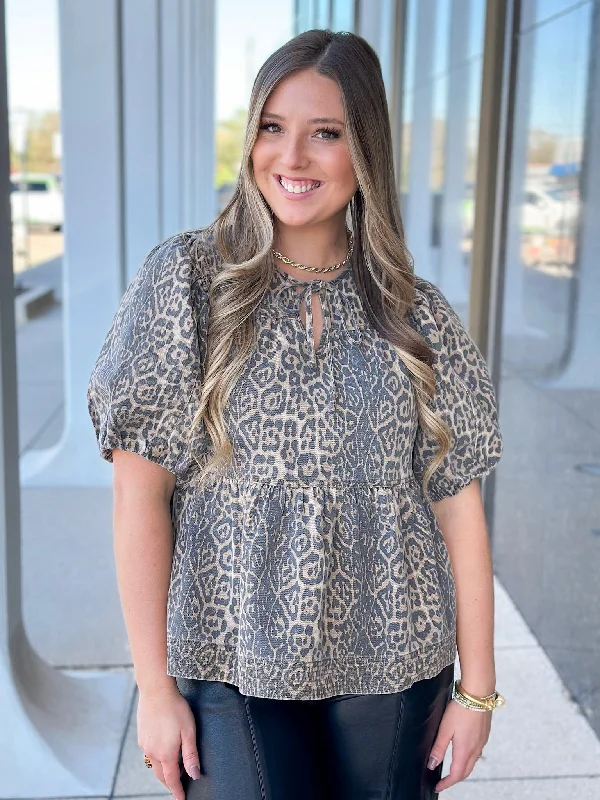 Can't Be Beat Leopard Lovin' Babydoll Top