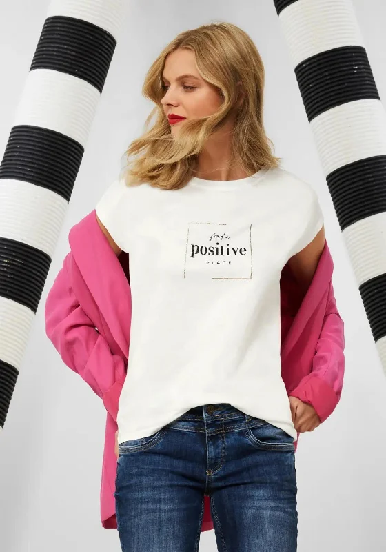 Price Cut Street One Positive Graphic T-Shirt, White