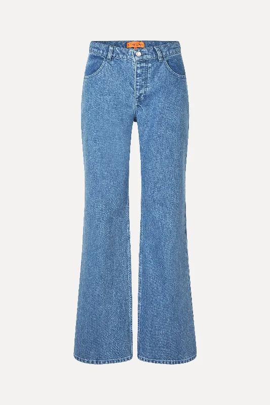 Weekend Deals That Dazzle Straight Leg Long Pants - Denim Blue