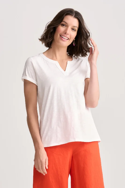 Midnight Madness Notch Neck Cotton Tee