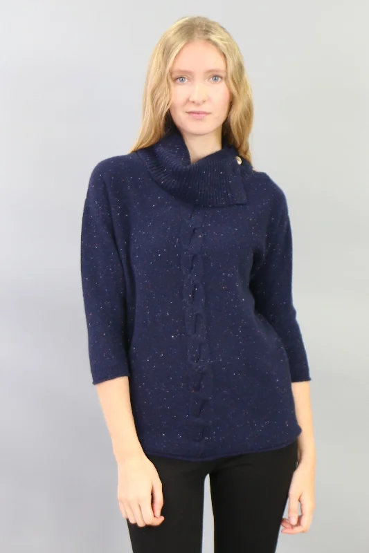 Great Bargains Button Detailed Turtleneck Tunic