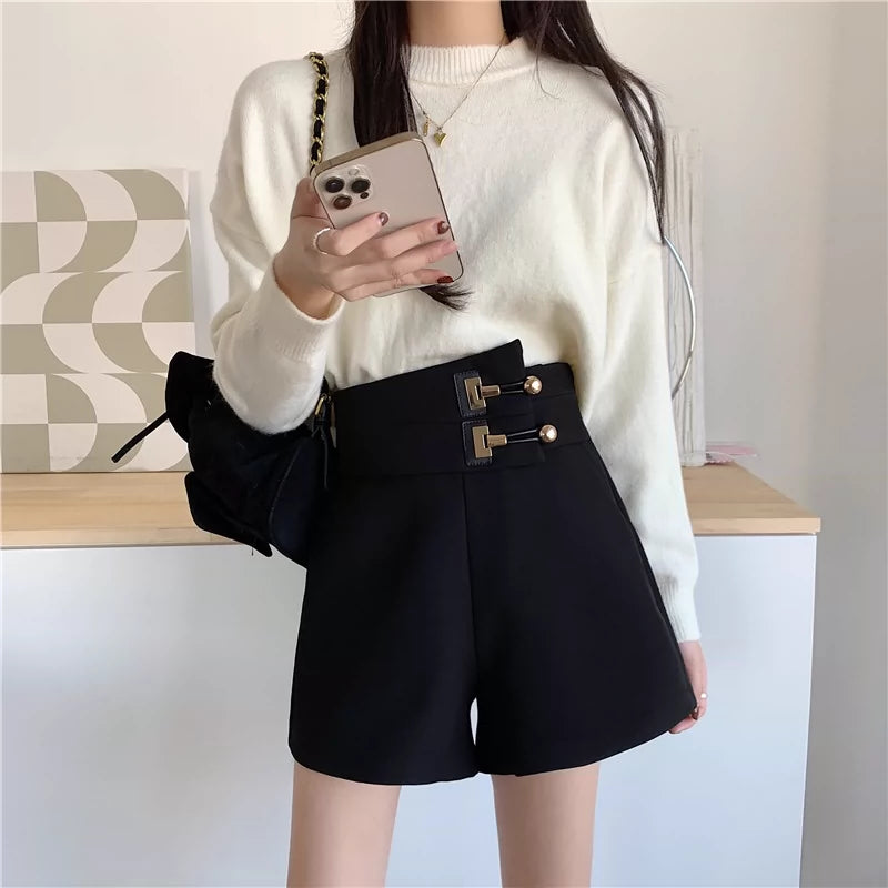 Weekend Specials to Cherish Asymmetrical High-Waisted Shorts
