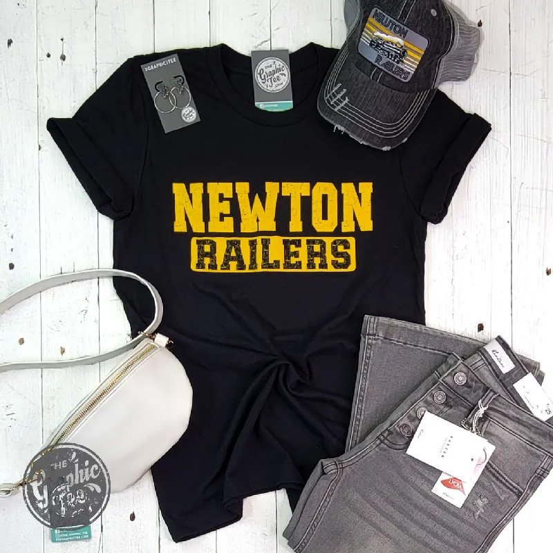 Deal Explosion Newton Railers Black Short Sleeve Adult Tee