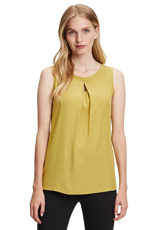 New Deals Betty Barclay Keyhole Pleat Vest Top, Chartreuse