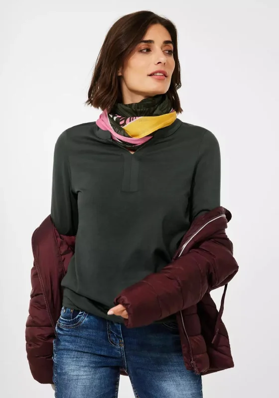 Stock Clearance Cecil Tunic Neck T-Shirt, Deep Pine Green