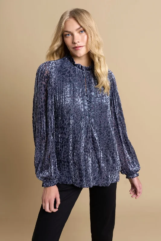 Special Offer Velvet Burnout Blouse