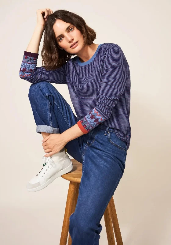 Daily Specials White Stuff Cassie Striped T-Shirt, Blue Multi