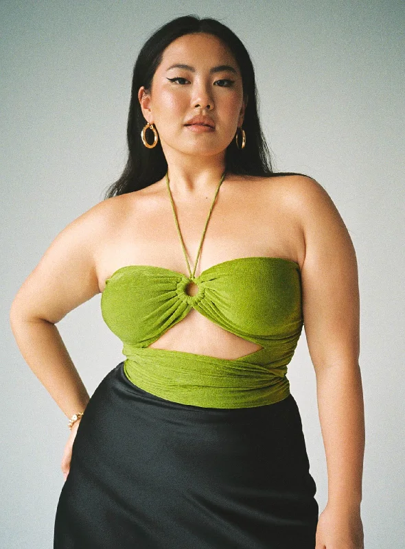 Overstock Sale Loriella Ring Detail Crop Top Curve