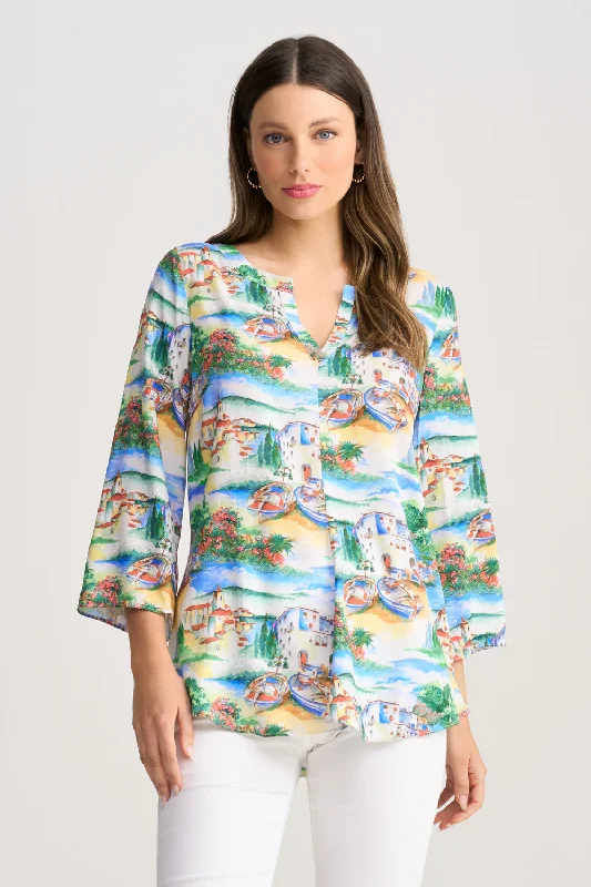 Mega Deal Swing Hem Tunic - Holiday Print