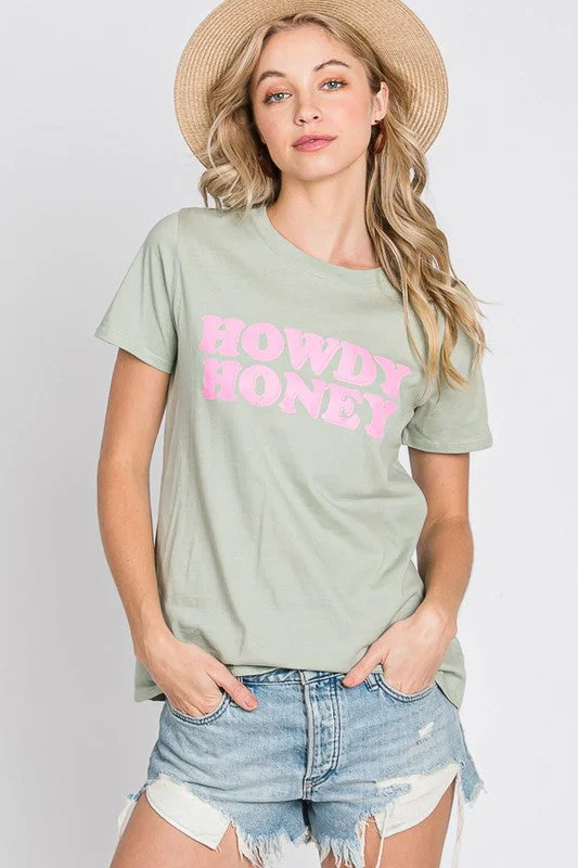 Great Deals HOWDY HONEY TEE IN SAGE