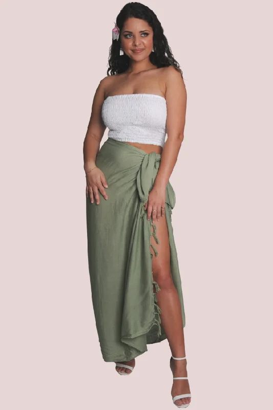 Exclusive Offer VGS095 - PLAIN RAYON SARONG - SOFT KHAKI