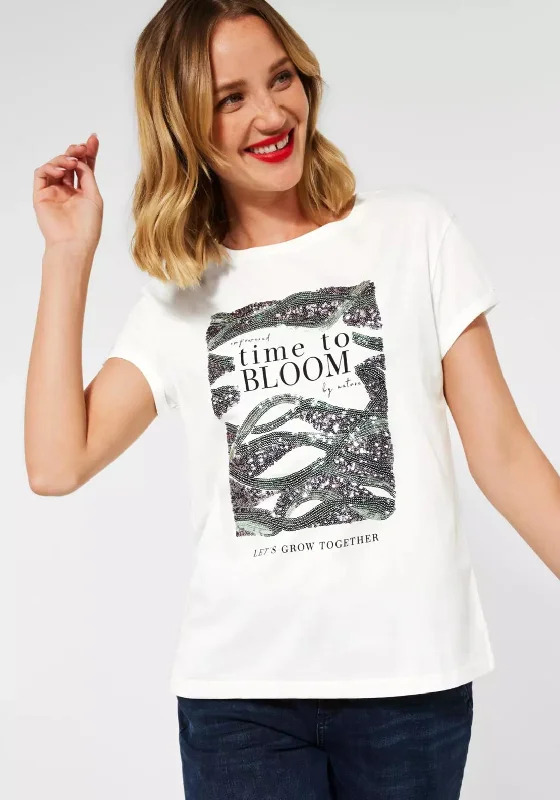 Major Deal Street One Artwork Sequin T- Shirt, Off White