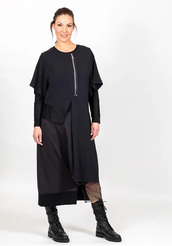 Great Deal I.nco Asymmetric Dropped Hem Top, Black
