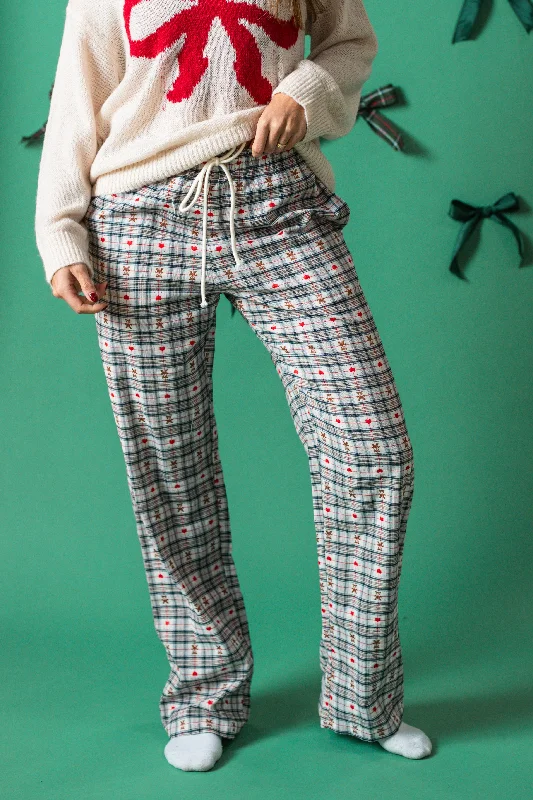 Today's Deal Things Between Noelle Plaid Teddy Bear Pajama Pants