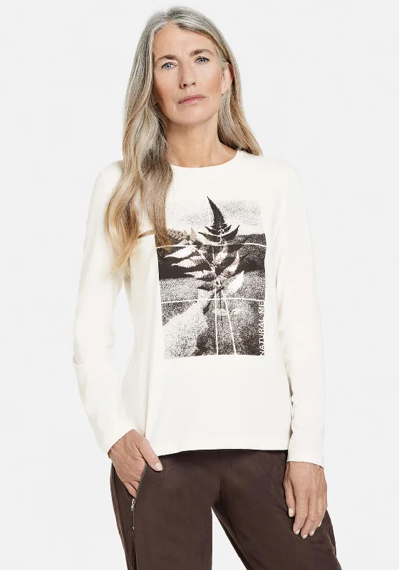 YEAR-End Sale Gerry Weber Graphic Long Sleeve T-Shirt, White