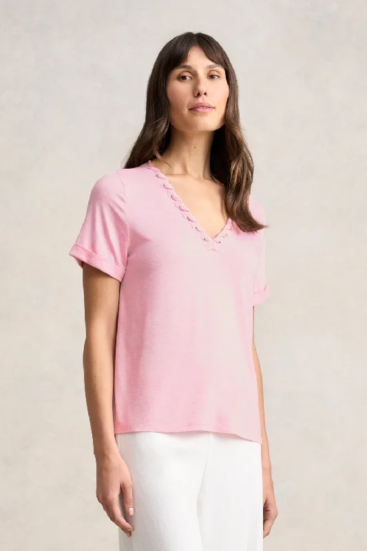 Savings Event Eyelet Detail T-Shirt