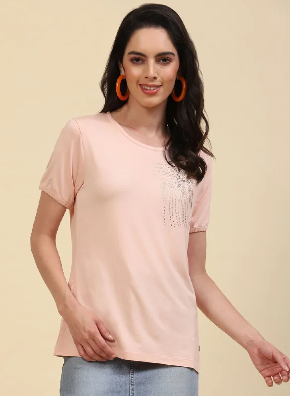 Take Advantage Women Peach Printed Top
