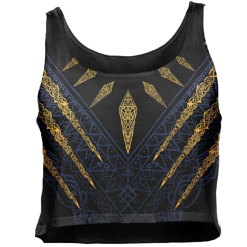 Closeout Sale Fenrir's Wrath Crop Top - Blue Edition