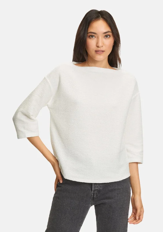 Fantastic Deals Betty Barclay Waffle Texture Top, White