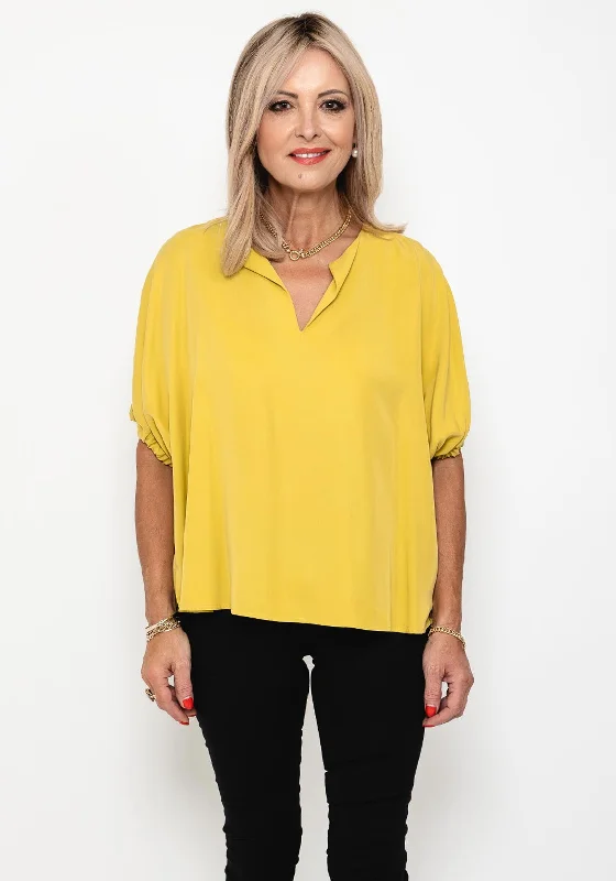 Weekend Savings Fiesta Gerry Weber Batwing Elasticated Cuff Top, Yellow
