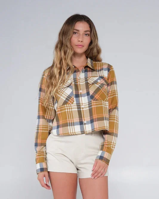 Special Offer Women's Golden Age Crop Flannel