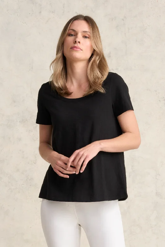 Weekend Bargains Await You Organic Cotton Slub T-Shirt - Black