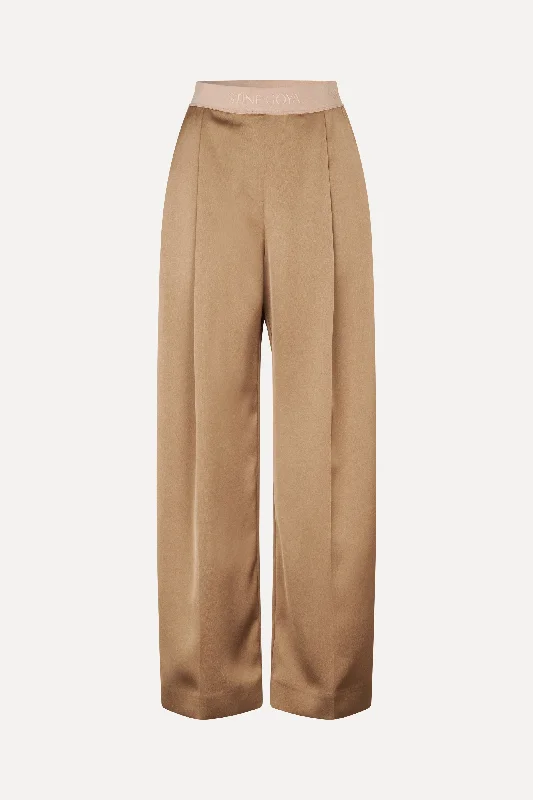 Lowest Price Wide Leg Long Pants - Tiger's Eye