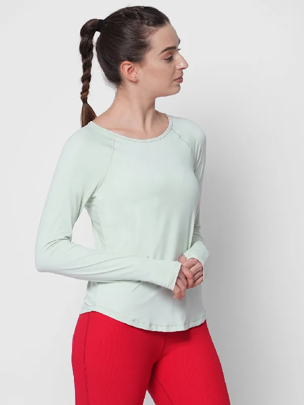 Deal of the Day Fitkin women anti-odor mint green reglan long sleeve tshirt