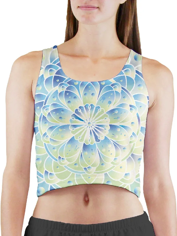 Limited Availability Indigo Ice Mandala Cropped Tank Top