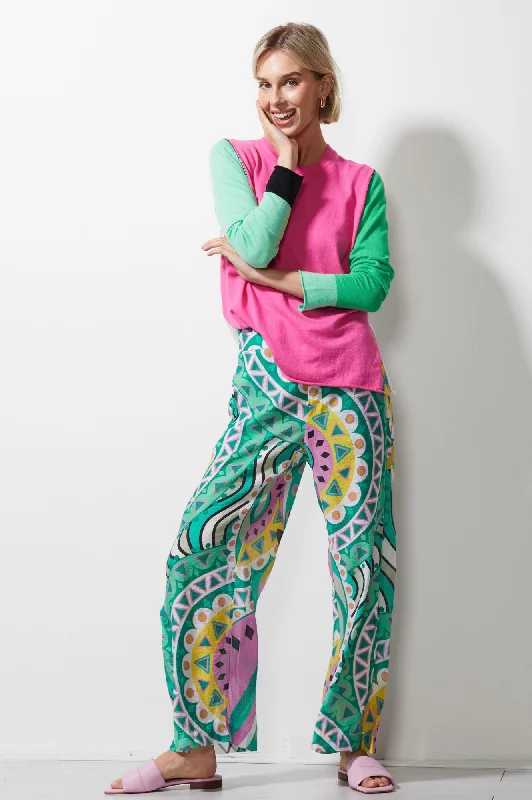 Weekend Wonders Await! Full Leg Pant - Amalfi