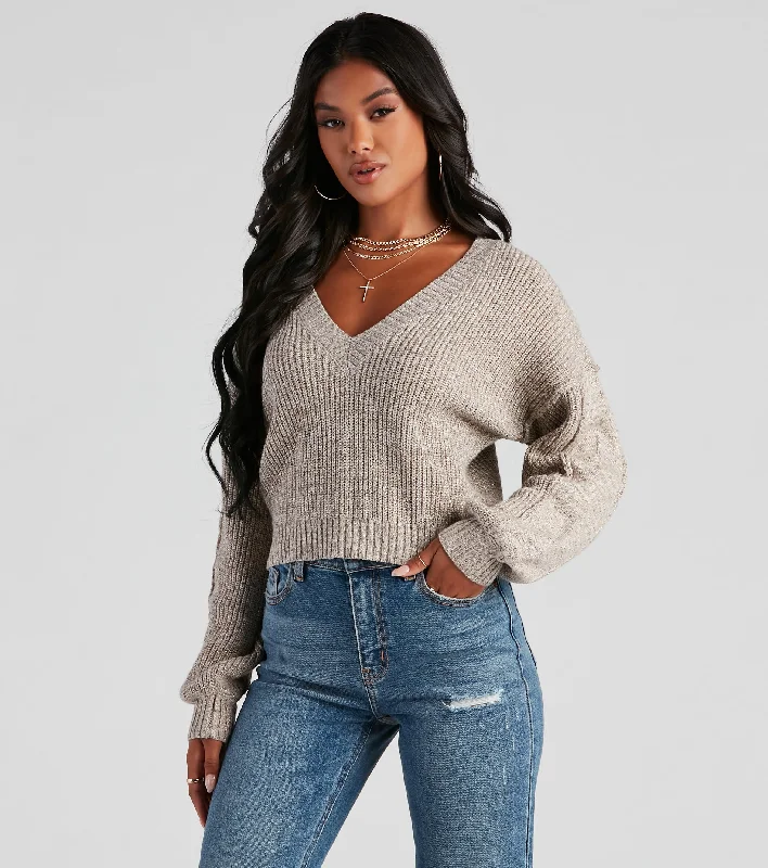 Weekend Specials to Celebrate Love This Shine V-Neck Knit Sweater