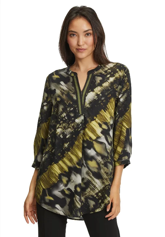 Special Savings Betty Barclay Blur Print Tunic Top, Black & Green