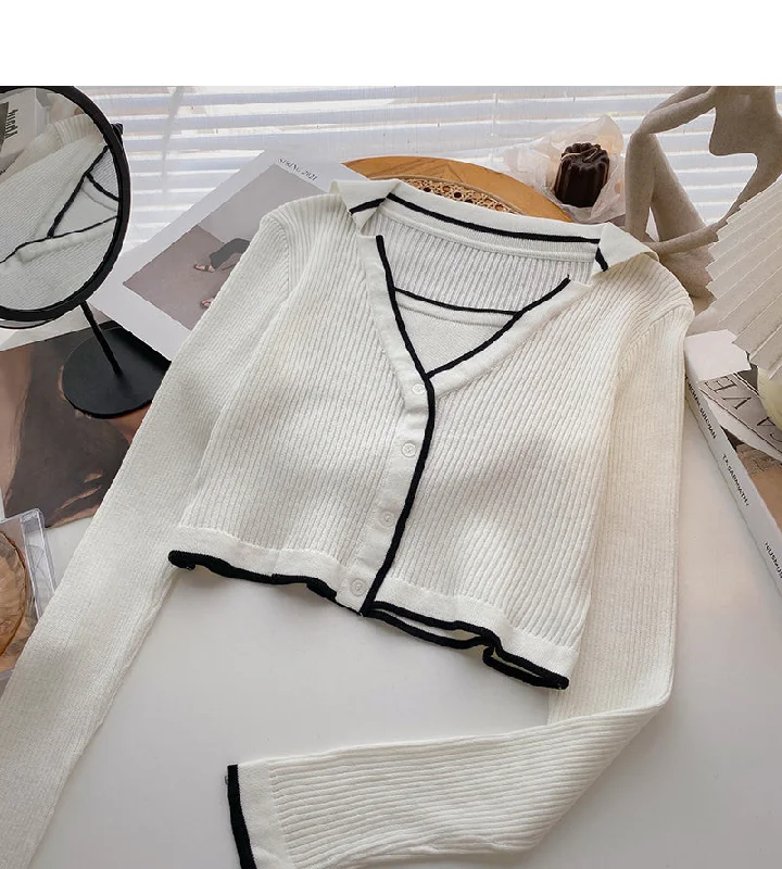 Pay Less Slim design personalized Lapel long sleeve Pullover Top  6604